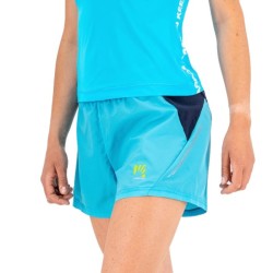 Kvinner kjører shorts Karpos Fast Evo W Shorts blå atoll